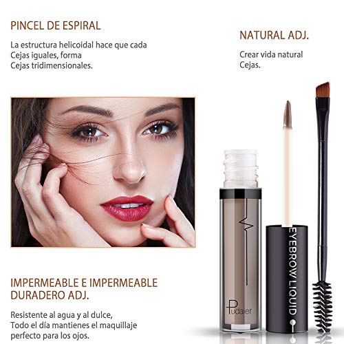 Effie Lancelot Gel De Cejas, Tinte de Cejas, Gel Impermeable para Cejas, Gel para Cejas de Larga Duración de 24 horas para Maquillaje de Cejas Resistente al Agua - 4,5 ml (Gris)