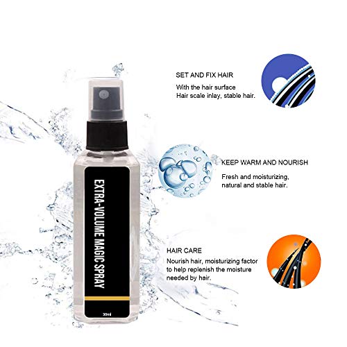 Eficaz spray mágico de volumen extra Gama de productos de peinado del cabello de 100 ml, gel de peinado extra fuerte, espuma de forma esponjosa y duradera (30ml)