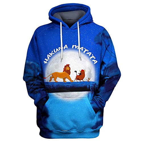 El Rey León Sudaderas con Capucha Simba 3D Impreso Jersey Niños Adultos Suéter Ropa Streetwear de Manga Larga Chaqueta de Abrigo Unisex