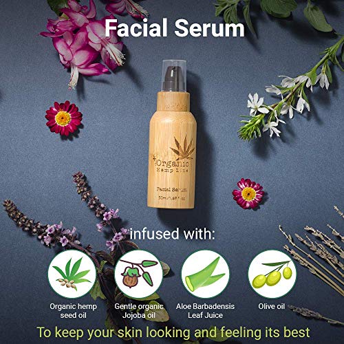 El suero facial orgánico de la línea de cáñamo 50 ml, rico en antioxidantes restauradores, este suero facial se beneficia del poder activo del aceite de semillas de cáñamo orgánico