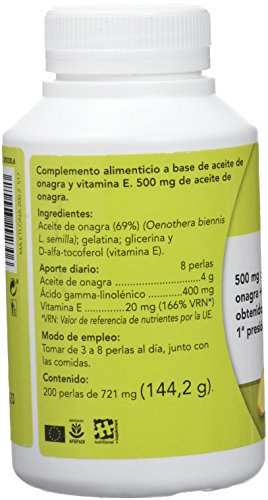 Eladiet Onagra, Aceite de Oenothera - 200 Perlas