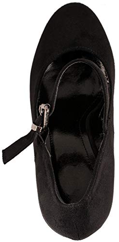 Elara Zapatos de Tacón con Correa Mujer Chunkyrayan Negro E22317-SchwarzM-38