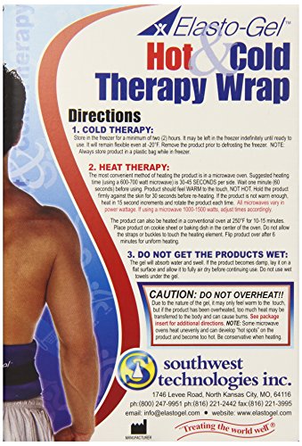 Elasto Gel, Hot/Cold Wrap,6 X 16 by Elasto-Gel