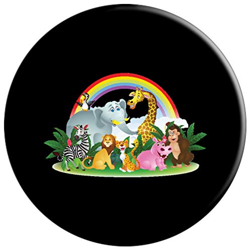 Eléphant Girafe Lion Zoo Panda Rainbow PopSockets Agarre y Soporte para Teléfonos y Tabletas