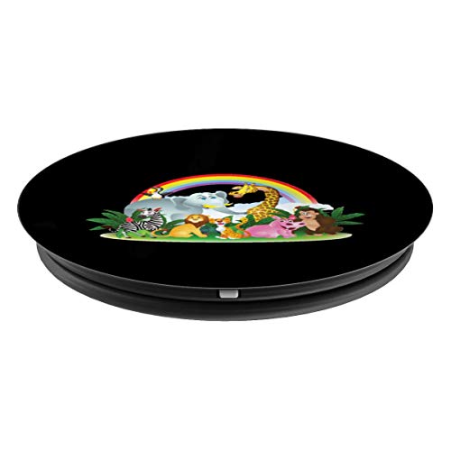 Eléphant Girafe Lion Zoo Panda Rainbow PopSockets Agarre y Soporte para Teléfonos y Tabletas