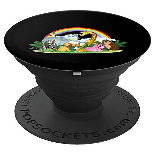 Eléphant Girafe Lion Zoo Panda Rainbow PopSockets Agarre y Soporte para Teléfonos y Tabletas