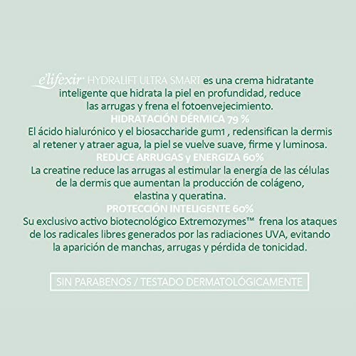 Elifexir | Hydralift Ultra Smart | Crema Hidratante Facial | Piel seca | 50 ml