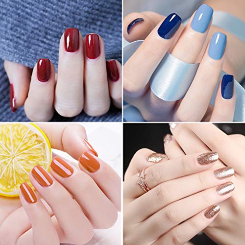 Elite99 Esmaltes Semipermanentes de Uñas en Gel UV LED, 6 Colores de Tono de Classic Blue, Kit de Esmaltes de Uñas 10ml 001