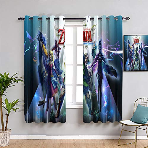 Elliot Dorothy - Cortinas térmicas para oscurecer la leyenda de Zelda Breath of the Wild (55 x 45 cm)