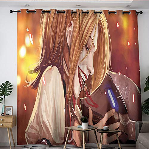 Elliot Dorothy Harley Quinn cartel de película cortinas decorativas personalizadas Chid Cortinas cortina cortina de ventana para decoración de ventanas W55 x L63