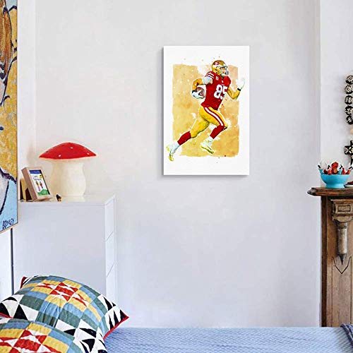 Elliot Dorothy San Francisco 49ers George Kittle 85 Home Décor Wall Art Painting Canvas for Living Room, Bedroom Decorative Artwork 20"x28", Stretched and Ready to Hang