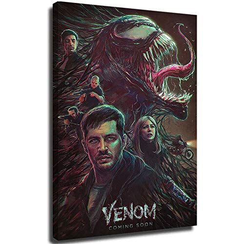 Elliot Dorothy Venom Fan Art Comics Animanados Avengers fondos de pantalla Póster de cuadros para decoración de oficina en casa, estirados y listos para colgar, lona, Enmarcado, 18x24in.Medium