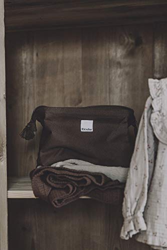 Elodie Details Neceser de Viaje/Bolsas de Cosméticos Zip&Go de Tela Amplia Apertura - Chocolate, Marrón