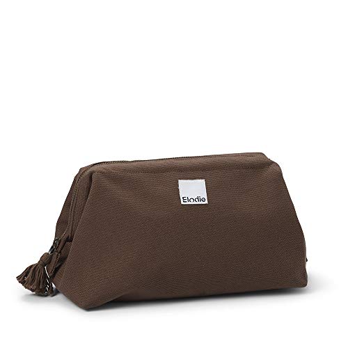 Elodie Details Neceser de Viaje/Bolsas de Cosméticos Zip&Go de Tela Amplia Apertura - Chocolate, Marrón