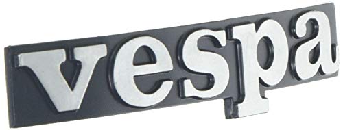 Emblema/Texto 'Vespa' Negro hinterlegt – Letrero para Las piernas 2 Pins 120 x 18 mm Agujeros de 60 mm