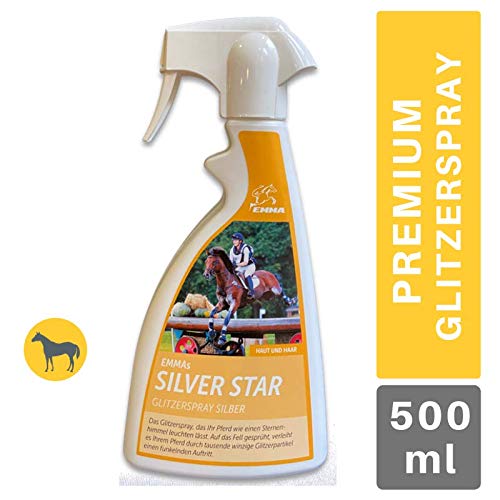 EMMA Spray de Brillo para Caballos Spray de Cola y Crin con Brillo Plata I Spray de Crin en Plata I Cuidado del Caballo I Abrigo Brillo I Spray de Pelo I 500 ml