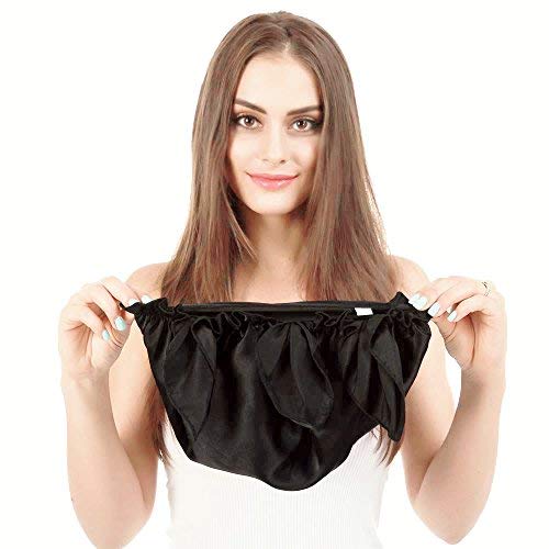 Emmet Gorro de Dormir Mujer Pura Seda Sombrero para Dormir elástico Hace Que tu Cabello se Sienta Sedoso y Mantiene el Estilo (Piel Rosa, Talla única)