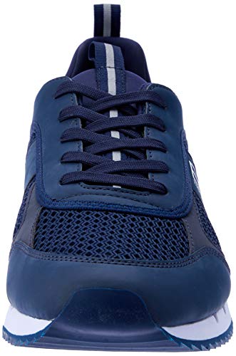 EMPORIO ARMANI EA7 Black&White Laces U Zapatillas Moda Hombres Azul - 42 - Zapatillas Bajas