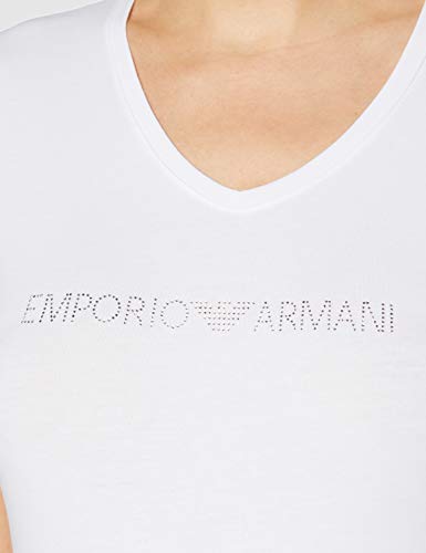 Emporio Armani T-Shirt Camiseta, Bianco – White, L para Mujer