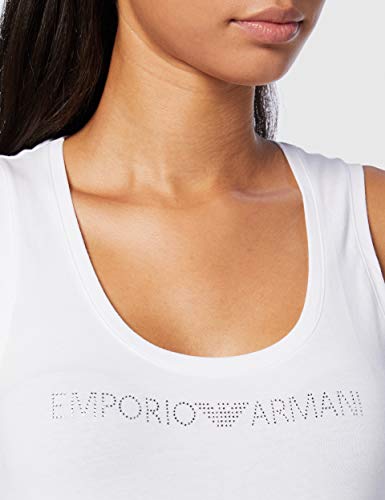 Emporio Armani Tank Camisa Cami, Blanco – White, S para Mujer