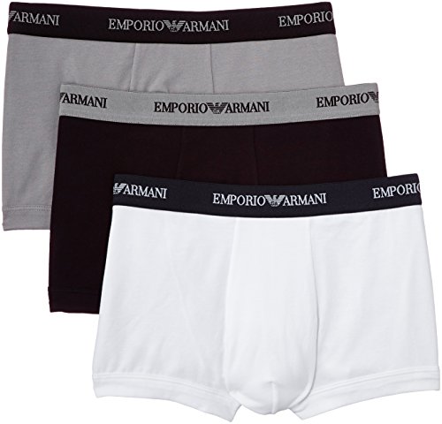 Emporio Armani Underwear 111357CC717 - Calzoncillos Para Hombre, Multicolor (BIANCO/NERO/GRIGIO 02910), talla del fabricante: S, paquete de 3