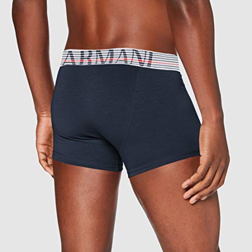Emporio Armani Underwear Fashion Waistband-Thin Eagle Trunk Bañador, Azul (Marine 00135), Small para Hombre