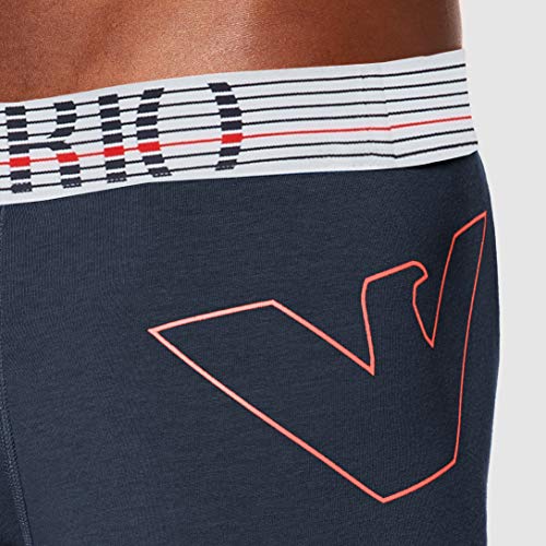 Emporio Armani Underwear Fashion Waistband-Thin Eagle Trunk Bañador, Azul (Marine 00135), Small para Hombre