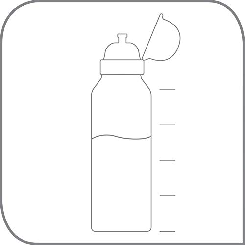 Emsa 518127 - Botella hermética con diseño de Dinosaurio, Capacidad de 0.4 l, antiderrame con Piezas fáciles de Limpiar, Ligeras y fáciles de manipular para niños