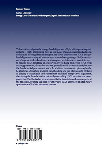 Energy-Level Control at Hybrid Inorganic/Organic Semiconductor Interfaces (Springer Theses)