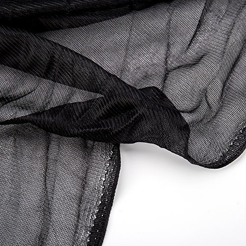 Enjoygoeu Halloween Decoraciones Exterior Colgantes Cortina Fantasma para Fiesta Esqueleto Demoniocon Diseño Calavera Gigante Colgar al Aire Libre Patio Holiday (Negro)