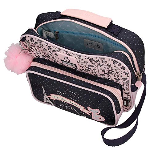 Enso Belle Epoque Neceser con Bandolera Adaptable a Trolley, Multicolor, 26 cm
