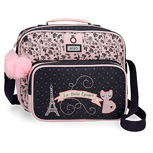 Enso Belle Epoque Neceser con Bandolera Adaptable a Trolley, Multicolor, 26 cm