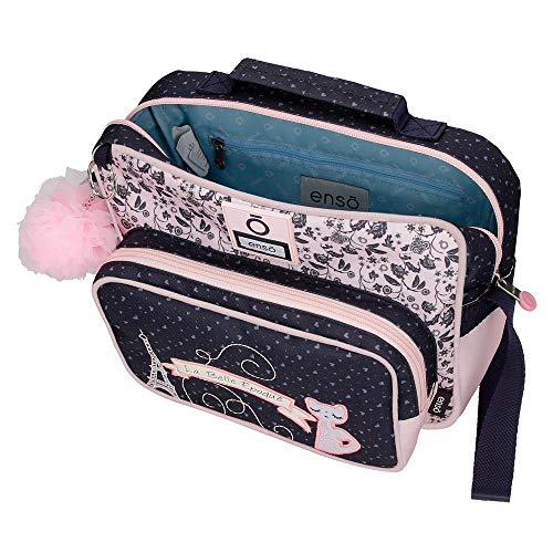 Enso Belle Epoque Neceser con Bandolera Adaptable a Trolley, Multicolor, 26 cm