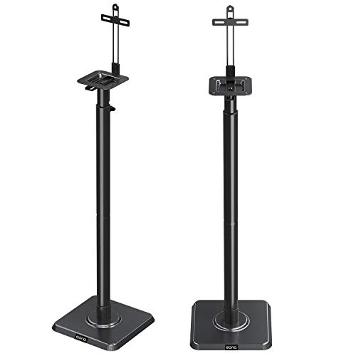 Eono by Amazon - Pies para Altavoz, Soporte de Altavoz Ajustables en Altura para JBL Bose Sony Yamaha con Gestión de Cables Incorporada, Ideal para Altavoces de Hi-Fi/Estéreo o Cine en Casa hasta 5 kg