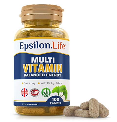 Epsilon Complejo Multivitaminas con Minerales - 100 Comprimidos - Fórmula Equilibrada Para Aumentar la Energía y la Vitalidad - Multivitamínico - Polivitamínico - Vitaminas