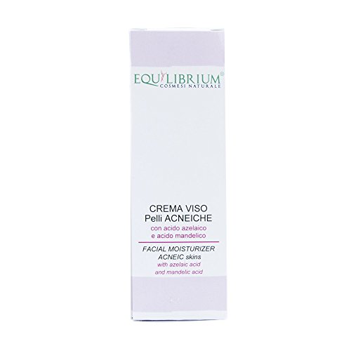 Equilibrium - Cosmética natural Crema Viso parches acneiche 50 ml con ácido Azelaico y ácido mandelico