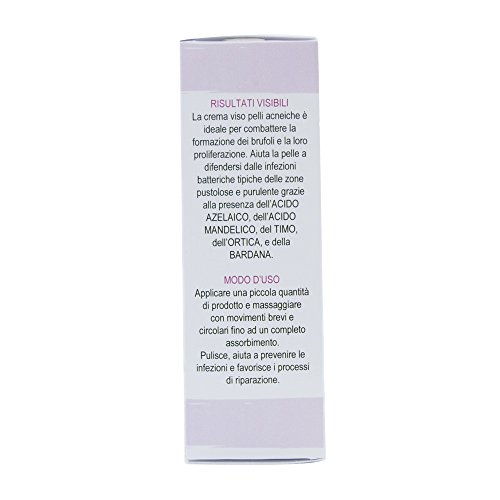 Equilibrium - Cosmética natural Crema Viso parches acneiche 50 ml con ácido Azelaico y ácido mandelico