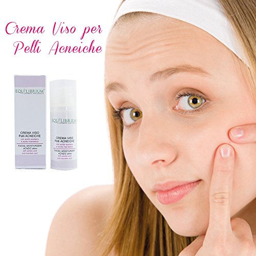 Equilibrium - Cosmética natural Crema Viso parches acneiche 50 ml con ácido Azelaico y ácido mandelico