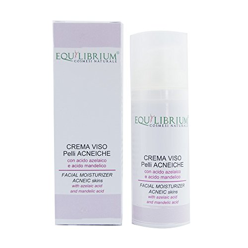 Equilibrium - Cosmética natural Crema Viso parches acneiche 50 ml con ácido Azelaico y ácido mandelico