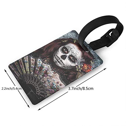 Equipaje Accesorios Accesorios de Viaje Etiquetas para Equipaje Black Labrador Luggage Tag Travel ID Identifier Labels Set For Bags Baggage PVC Size 3.7 X 2.2 Inches