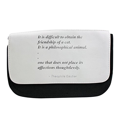 ES difícil de obtener la amistad de un gato. Es un Animal filosófico... Uno Que No Lugar su corazón thoughtlessly. Estuche, maquillaje bolsa, Multibag