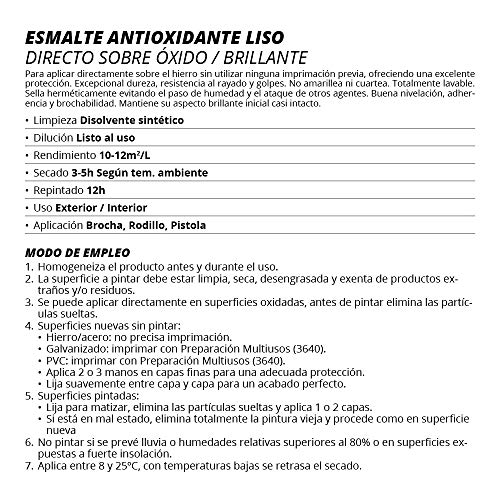 ESMALTE ANTIOXIDANTE DIRECTO SOBRE ÓXIDO BRILLANTE (750 ml, Blanco)