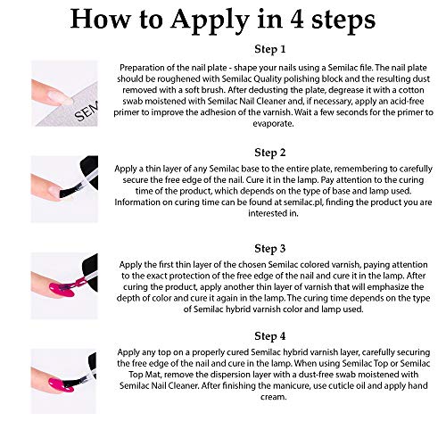 Esmalte de uñas Semilac UV, híbrido número 012, 7 ml, color rosa cereza