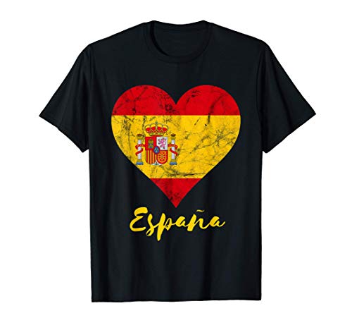 España Corazón España Amor Español Bandera España Viaje Camiseta