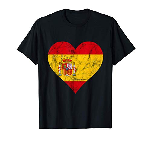 España Corazón Español Vacaciones Español Orgullo Camiseta