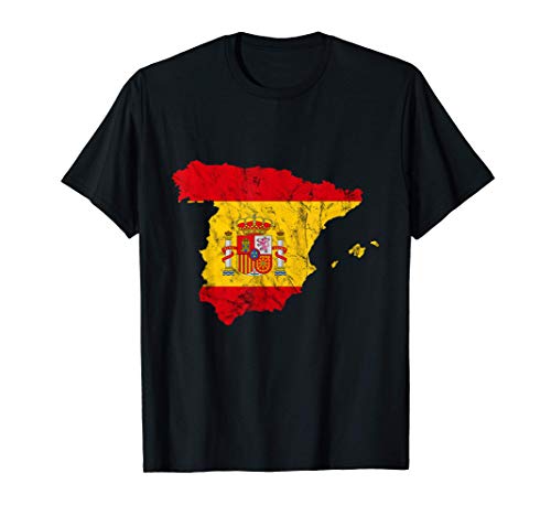 España Mapa Español Bandera España Vacaciones España Viaje Camiseta