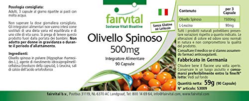 Espino amarillo 500mg - Omega 7 vegano - Dosis elevada - 90 Cápsulas - Calidad Alemana