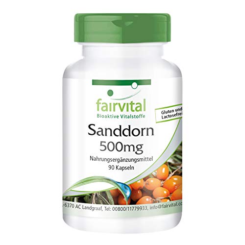 Espino amarillo 500mg - Omega 7 vegano - Dosis elevada - 90 Cápsulas - Calidad Alemana