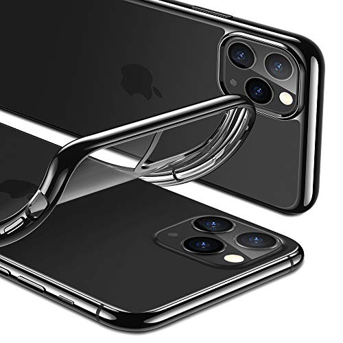ESR Funda Transparente Serie Essential Zero para iPhone 11 Pro, Suave TPU Transparente, Funda Delgada de Suave Silicona para iPhone 11 Pro 5,8” (2019). Marco Negro.