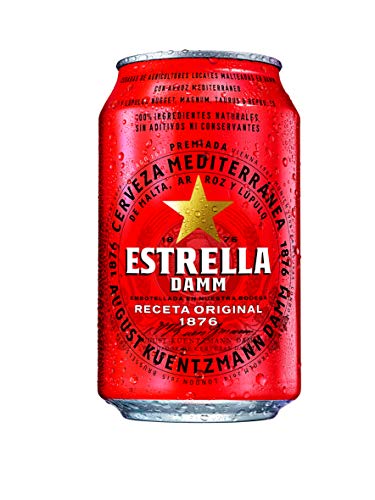 Estrella Damm Cerveza - Pack de 12 Latas 33cl